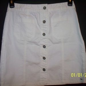 SZ 4 Tommy Hilfiger White Button Skirt A17p&e